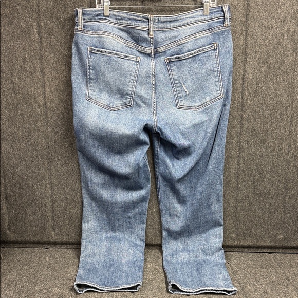 Kut from the Kloth Light Blue Distressed Straight Leg Jeans - Picture 3 of 7
